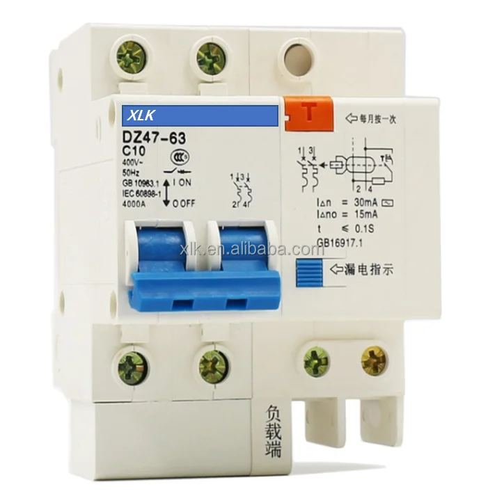 XLK Good quality Premium manufacture RCBO Residual Current Operated Circuit Breaker fireproof material rcd