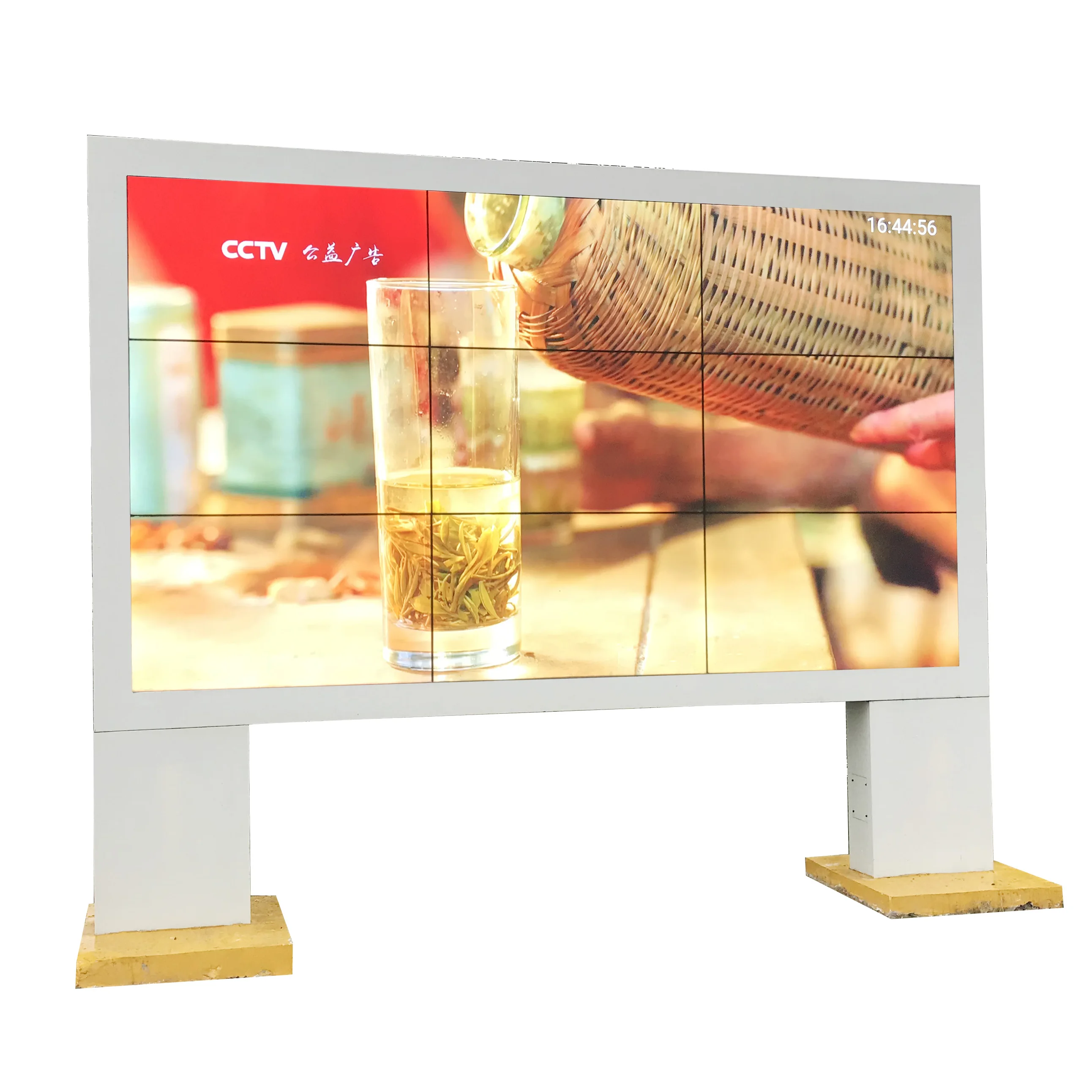 
5000 nit outdoor LCD video wall outdoor screen TV advertising player waterproof with air conditioner sunlight readable LG panel 