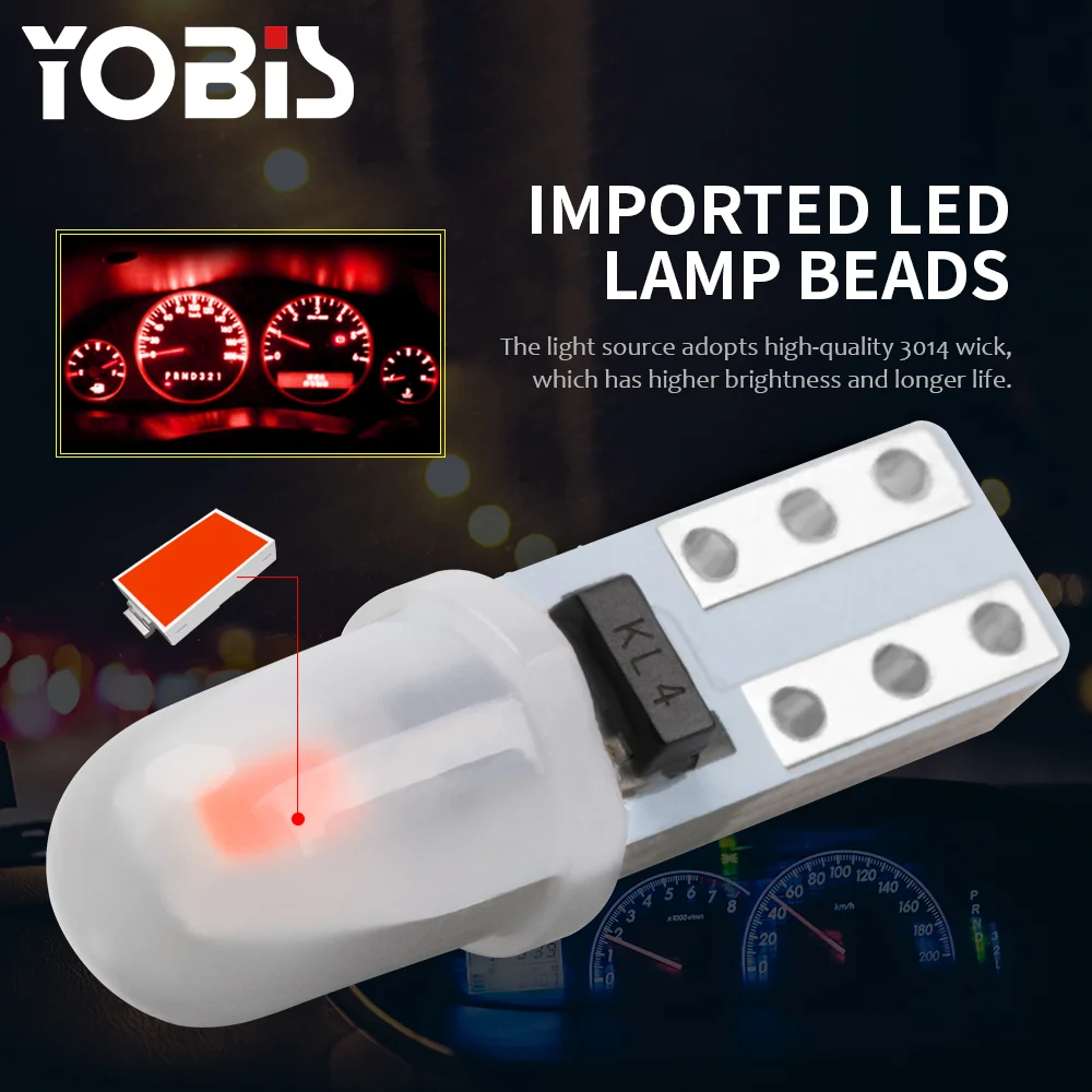 YoBis hot selling auto emergency strobe lights bombillo tablero t5 car led light