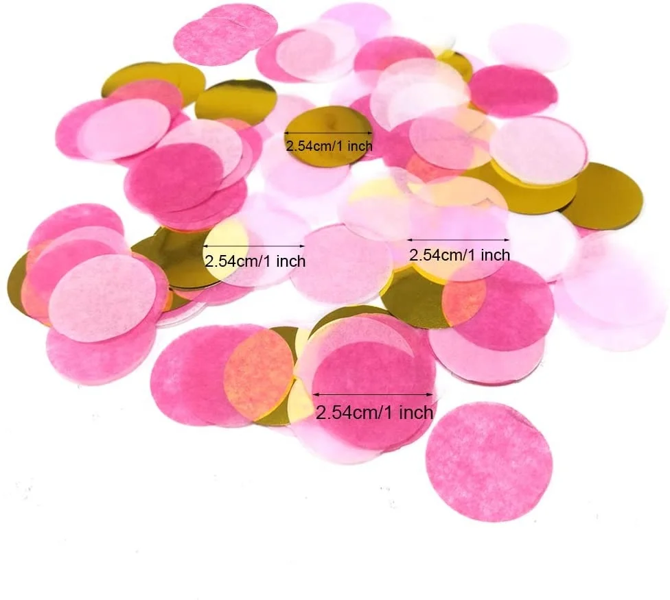 1-Inch Round Tissue Paper Table Confetti Dots for Wedding Birthday Party Decoration