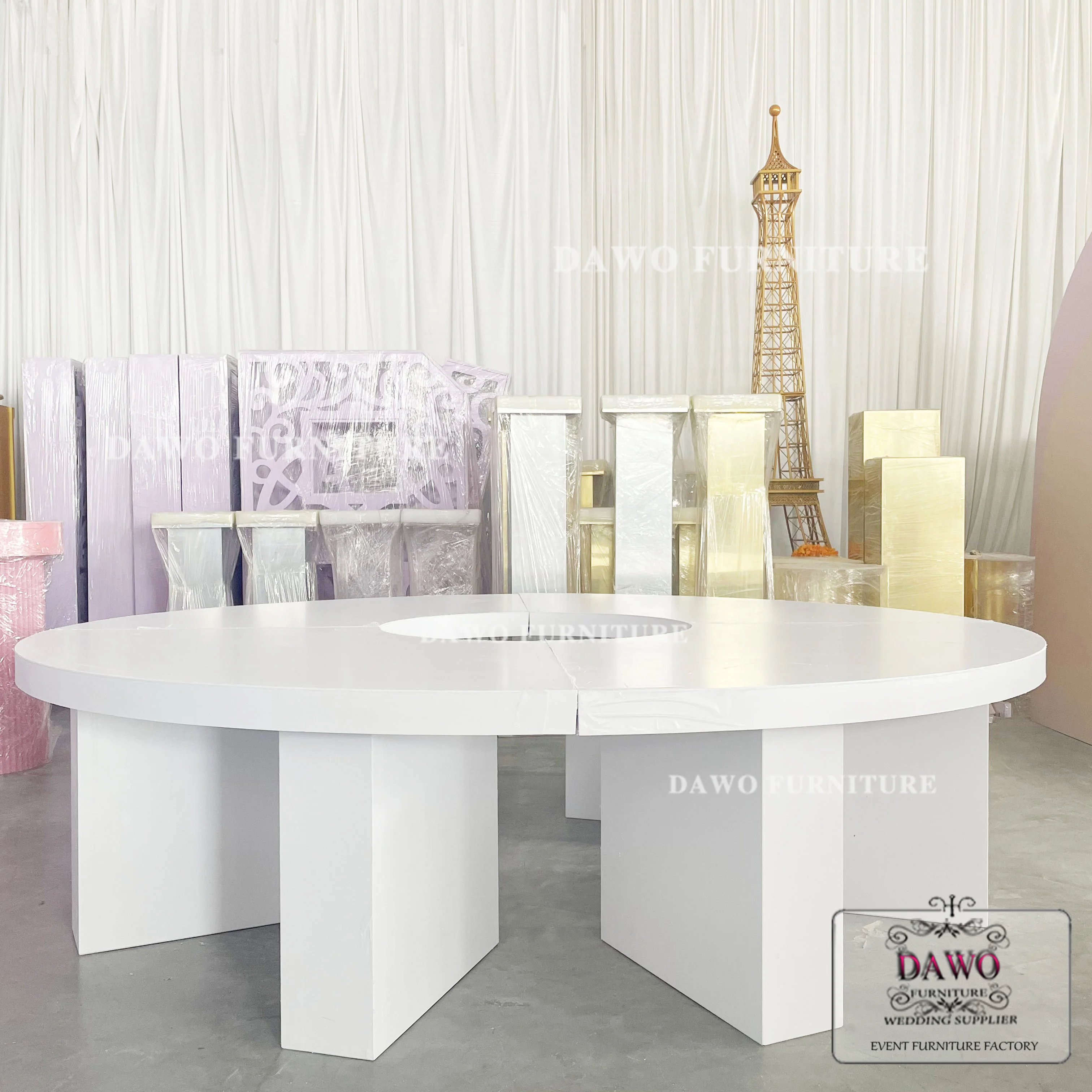 Детский стол из белого пластика mdf большой круглый стол для вечеринки