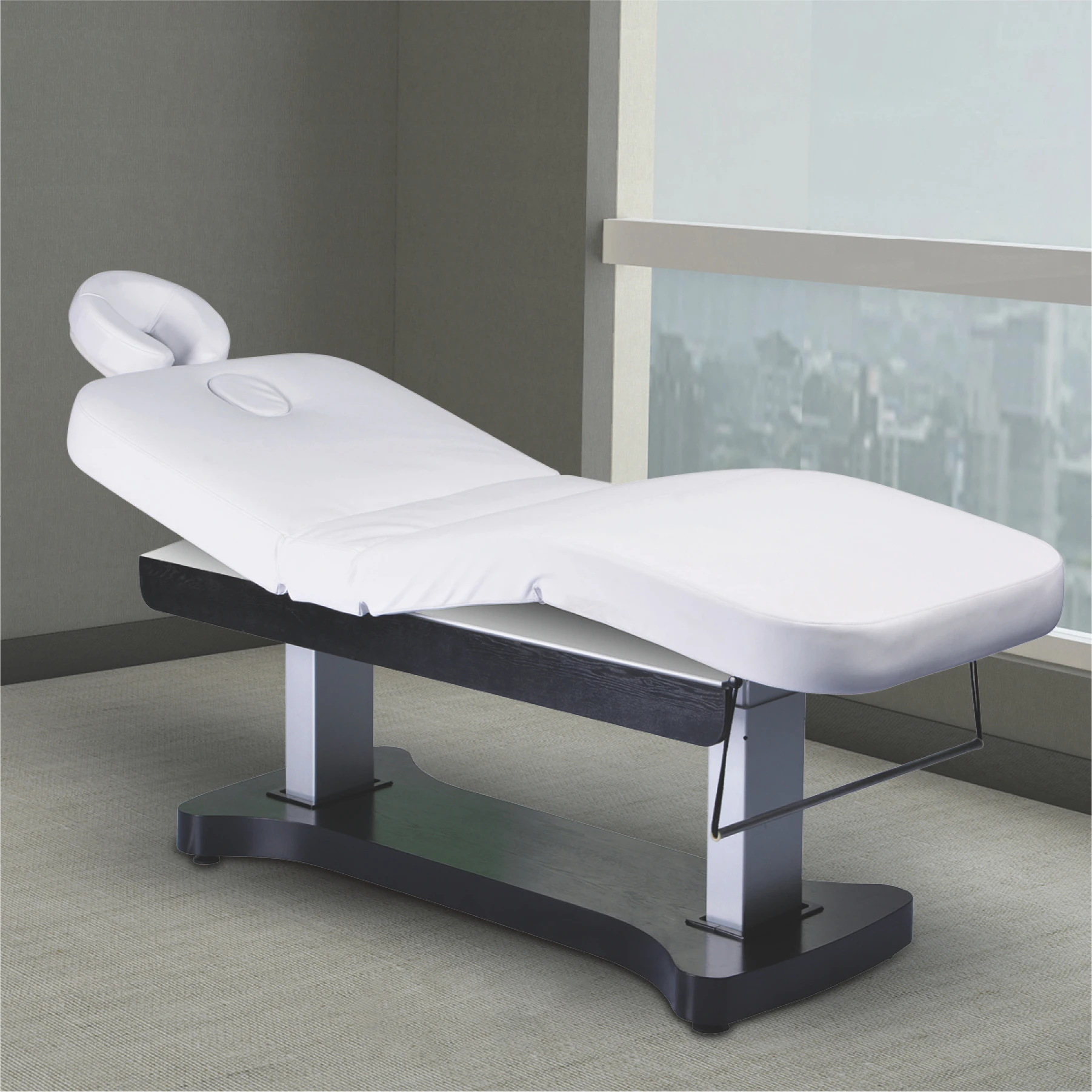 Modern electric spa body beauty salon clinic massage therapy bed chair pedicure 4 motor white beauty bed