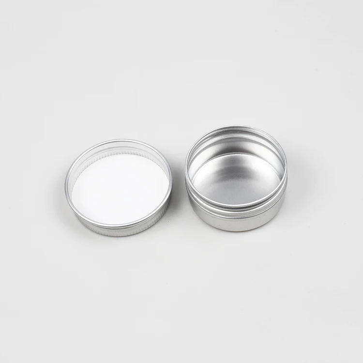 20G 20ML Dia.40 mm Tin Cans Empty Round Aluminum Jar Lipgloss Cosmetic Container with Screw Cover