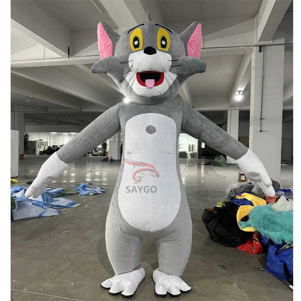 Jerry And Tom Cartoon Movie Character Animal inflatable Plush Walking fur mascot costume for advertising