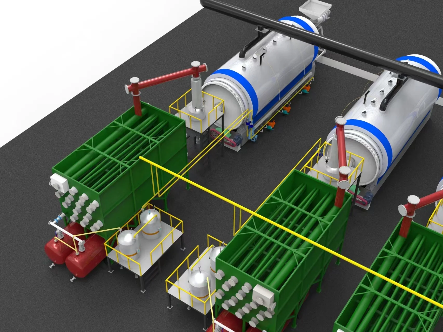 large scale old plastic pyrolysis to fuel oil refineries recycling plant pyrolysis plant