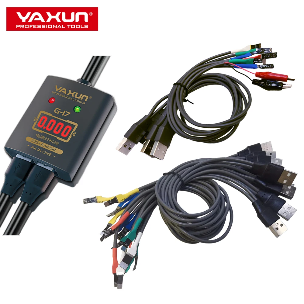 YAXUN  Technology YX-G17 For Android IOS Power Boot Control line Mobile Phone Test Power Supply Cable New Support IP 13