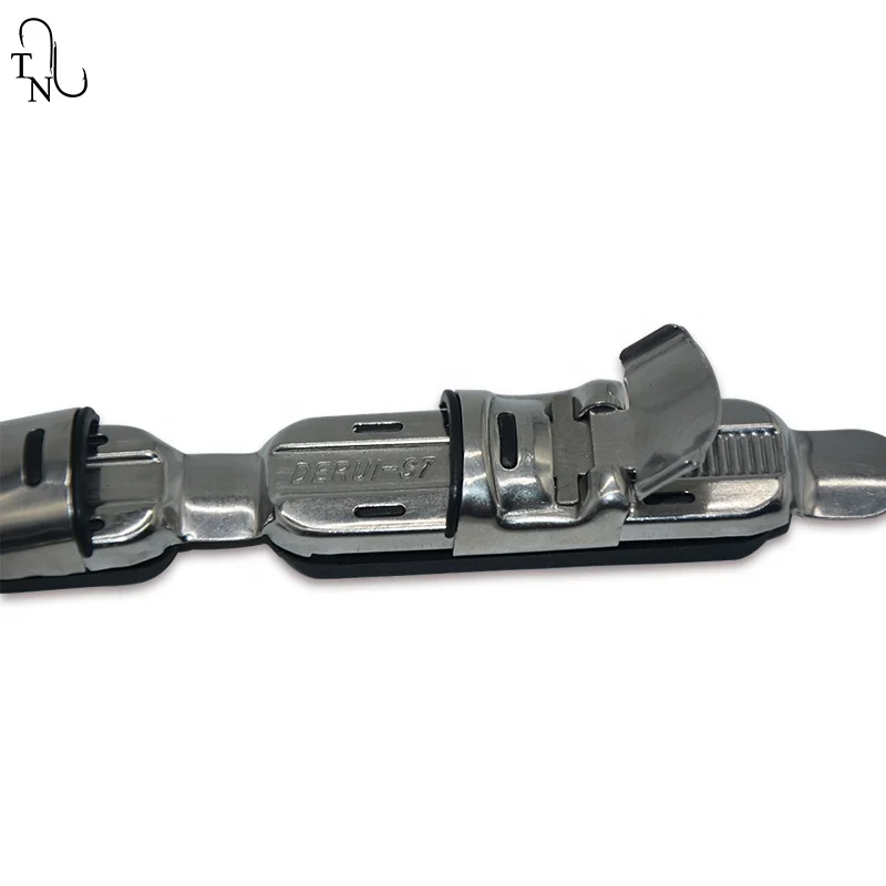 TN84 Derui S7 Stainless Steel 13.5CM 31G Spinning Reel Seats Deck Plate Type Reel Seat Clip Rubber Pad Fishing Rod