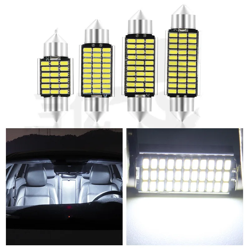 Tcart auto lighting Car reading light bulb 12v canbus error free 3014 31mm 36mm 39mm 42mm Led car festoon Dome Light  bulb