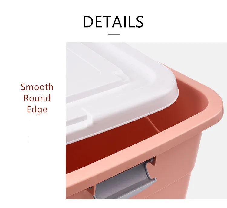 Big Plastic container storage box with lid for dress cloth toy stackable