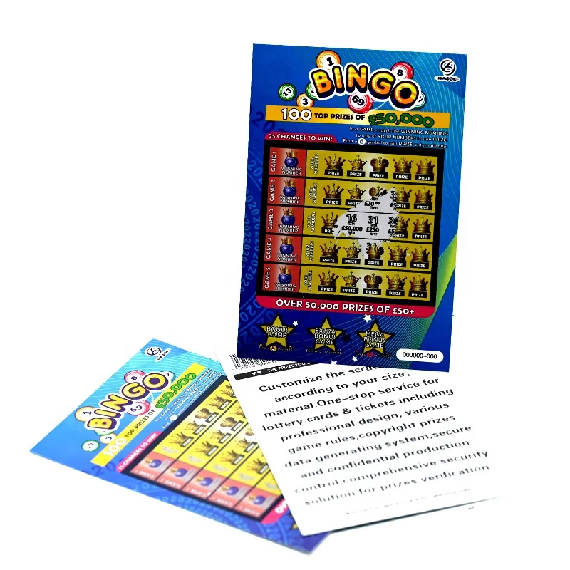 Lottery Ticket Printed Scratch Card Manufacturers Scratch Off Card Tickets Lotto Win Card