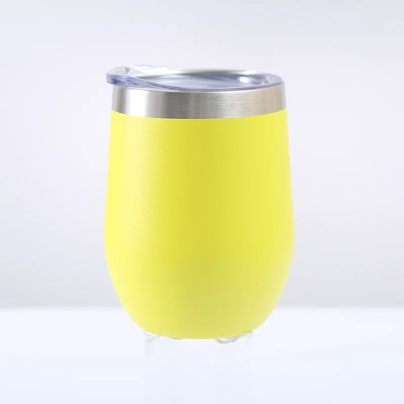 Supplier Source 12 oz Double Layer Stainless Steel Portable Coffee Cup Customizable pattern logo