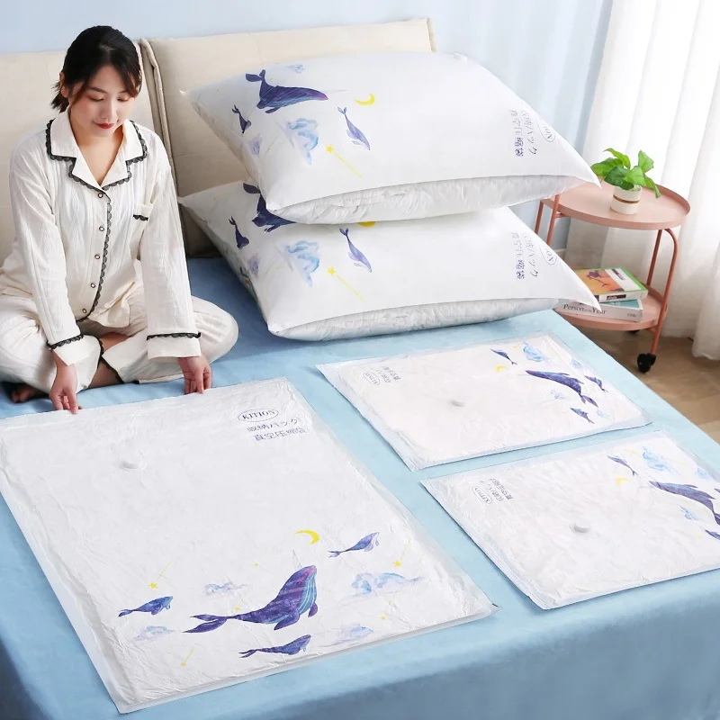 Home Compression Seal Bags Space Save Vacuum Storage Bags For Clothes Vacuum Storage Bags with Pump Vacuum Cleaner