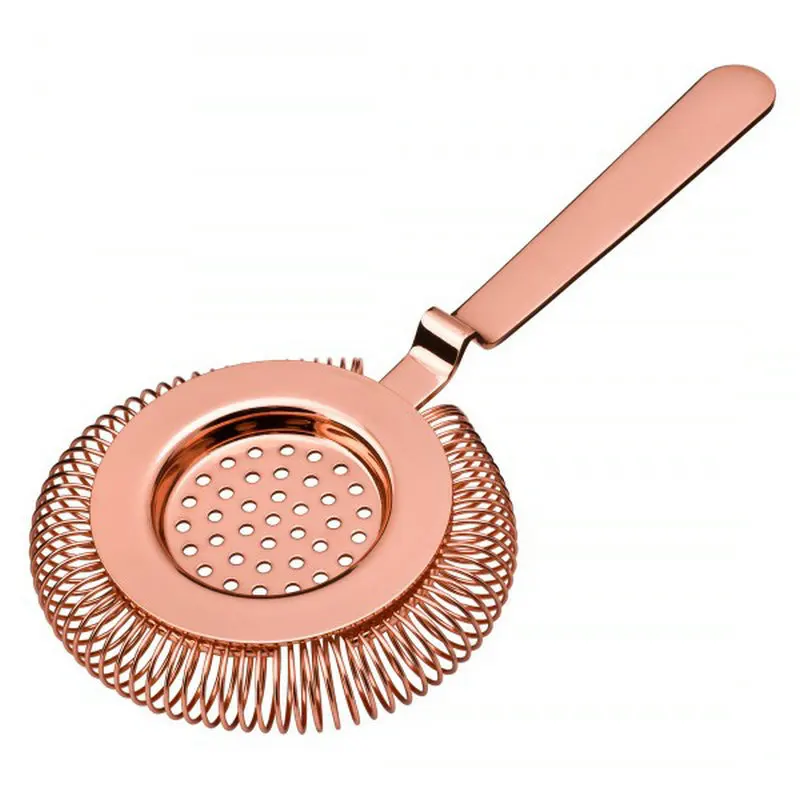 Wholesale stainless steel 304 wine cocktail filter bar tool Ice Filter Bar Tool Deluxe hawthorn strainer