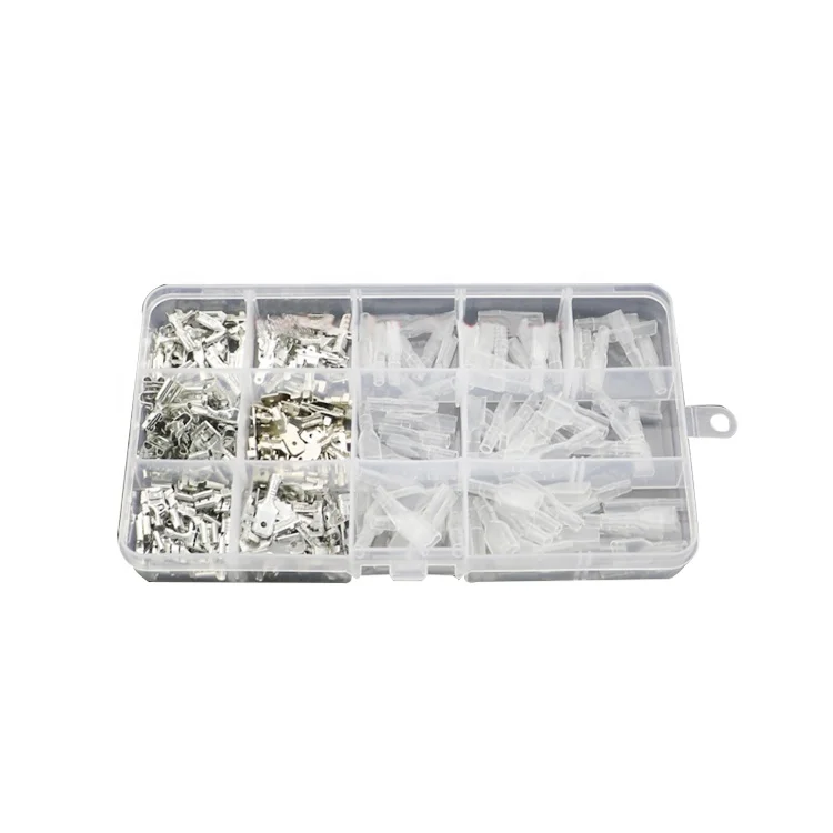 210 pcs. 2.8/4.8/6.3 Male and Female Brass Terminals + Shell Kit