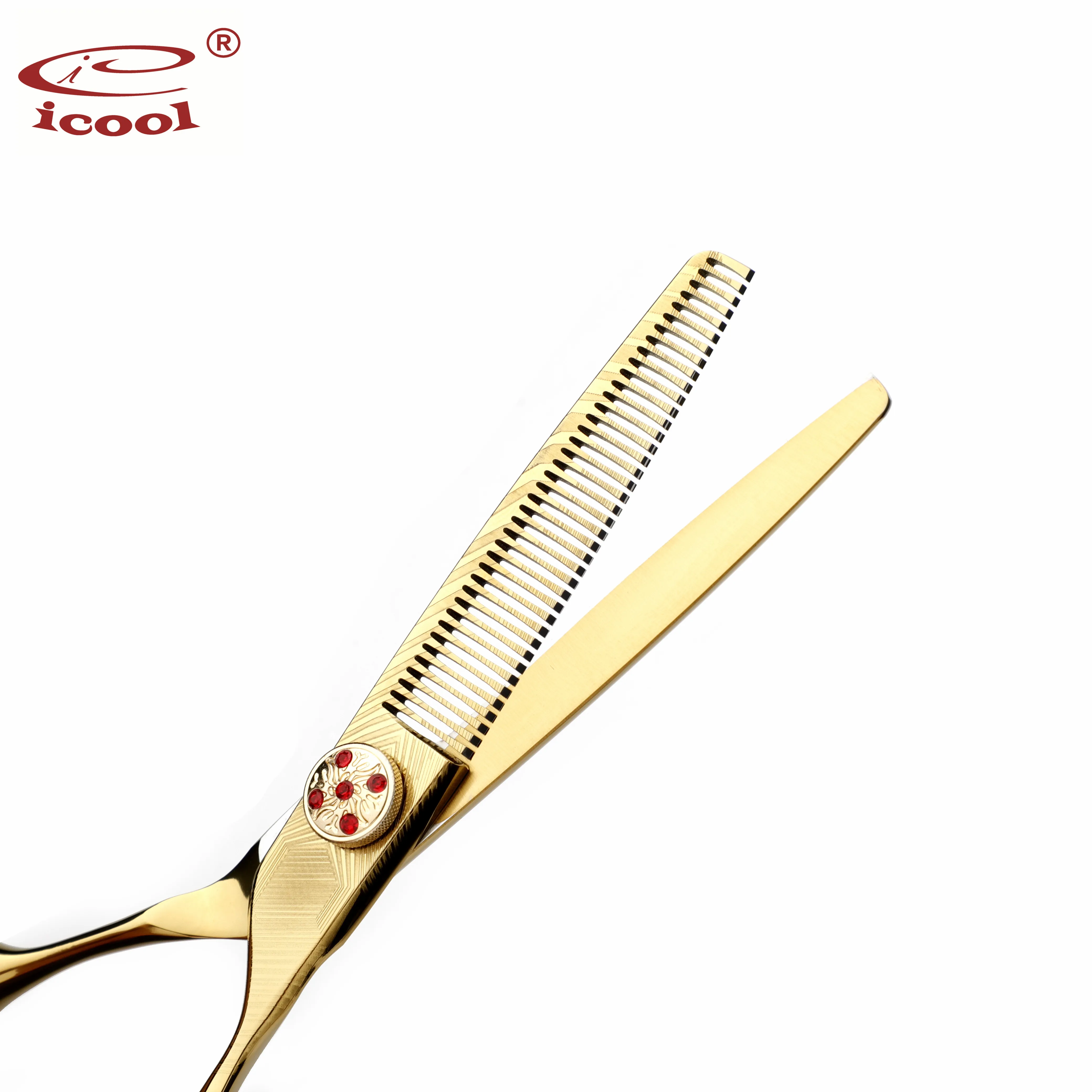 Professional Hair Cutting Scissors Set 6' Rose Gold Carven Scissors Kit