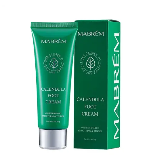 MABREM Calendula Exfoliating Foot Cream Elasticity Shiny Moisturizing Soft Repair Silky Rough Feet  Elasticity tenderSmooth  40g