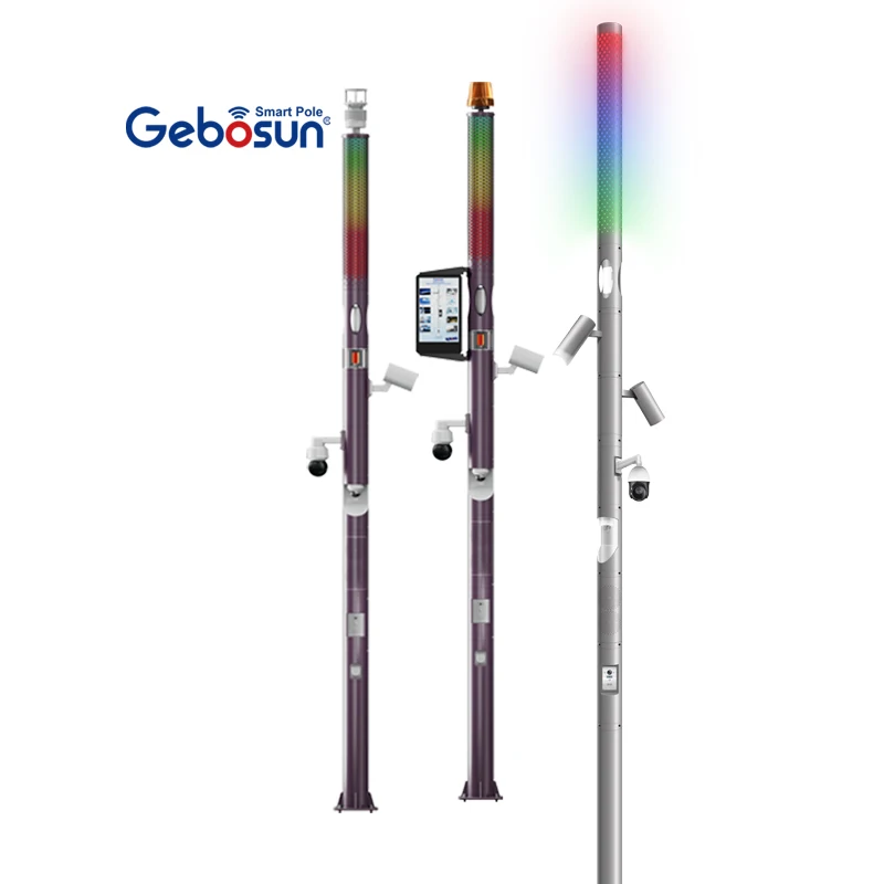 Gebosun Cloud Management Iot Led Wifi cctv Pole 4g Charger City Gateway Street Lighting Smart Light Pole