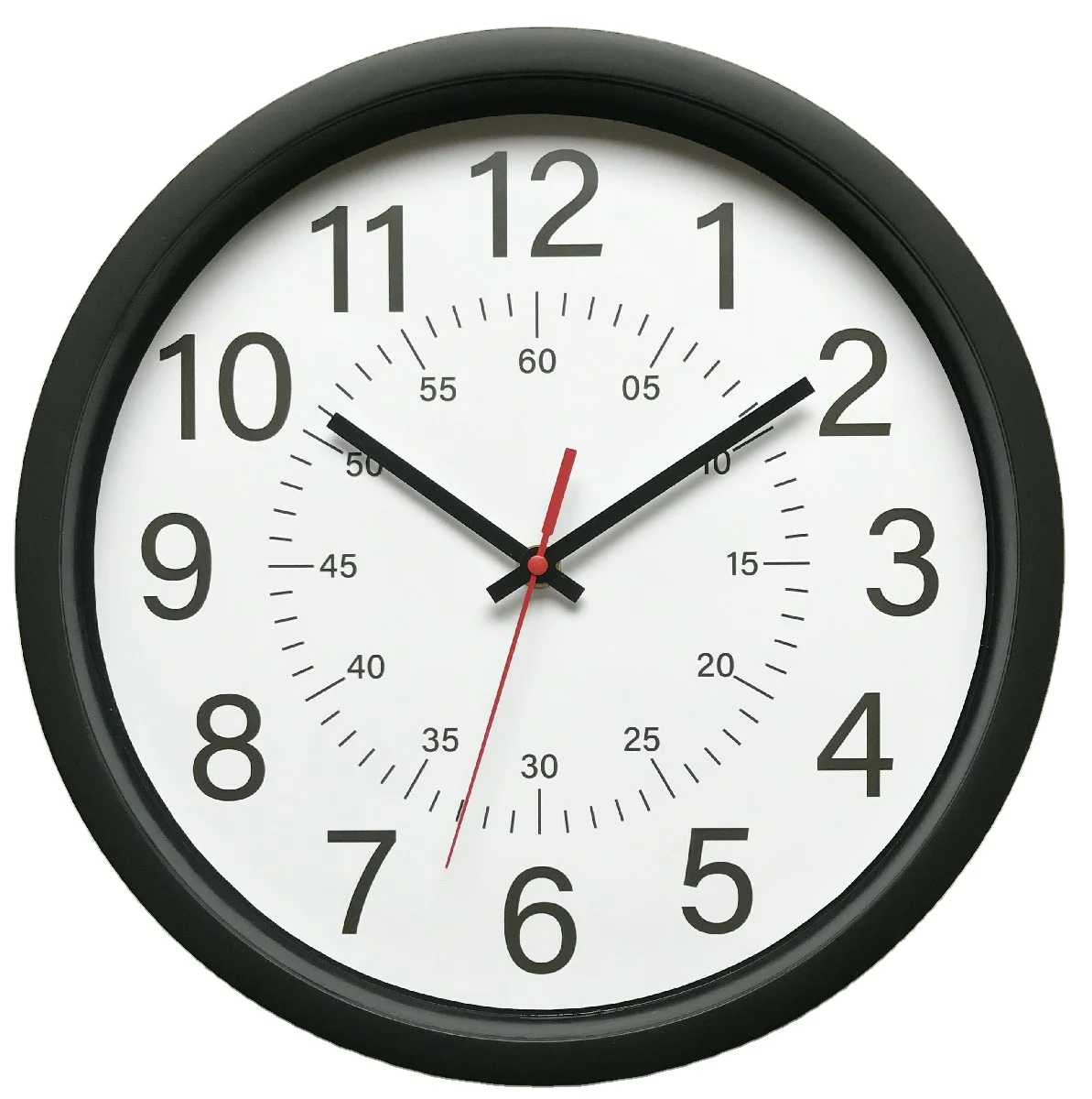clock wall cheap promotion simple basic Style clock Plastic Round Wall Clock