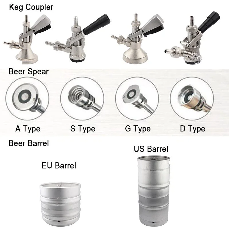 Home Brewing Stainless Steel A Type System Connectors Draft Tap Dispenser Keg Beer Coupler Without relief valve