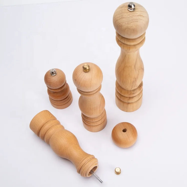 Hot selling Wood high quality factory price handmade  pepper grinder salt spice grinder used for kitchen