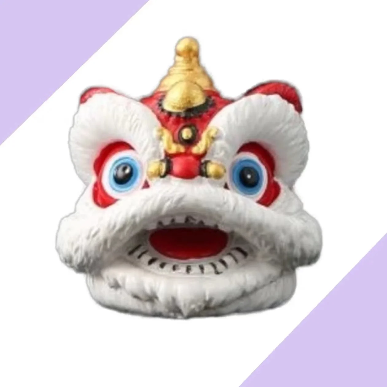 Chinese Red Lion Head Dance, Glass knick-knacks, creative table decoration, Christmas birthday gifts