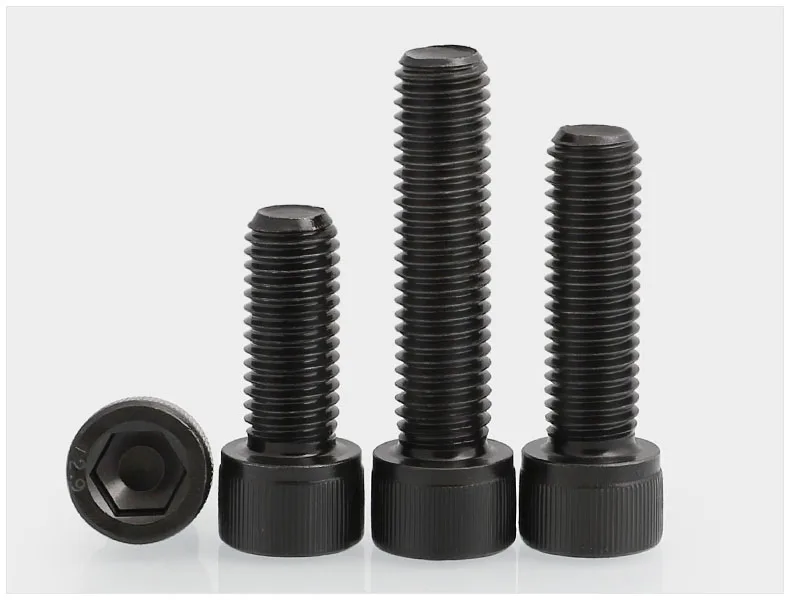 M5*6/8/10/12/14 black oxide hex head socket cap bolt black 12.9 Grade Bolts
