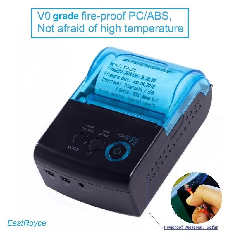 Small printer portable mini handheld 58mm BT thermal receipt printer for Africa