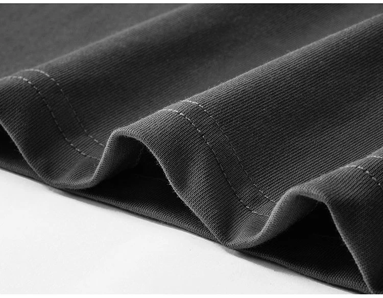 Wholesale 100% Cotton Embossed Solid Color T-shirt Custom Logo Embossed Adult Short Sleeve T shirt