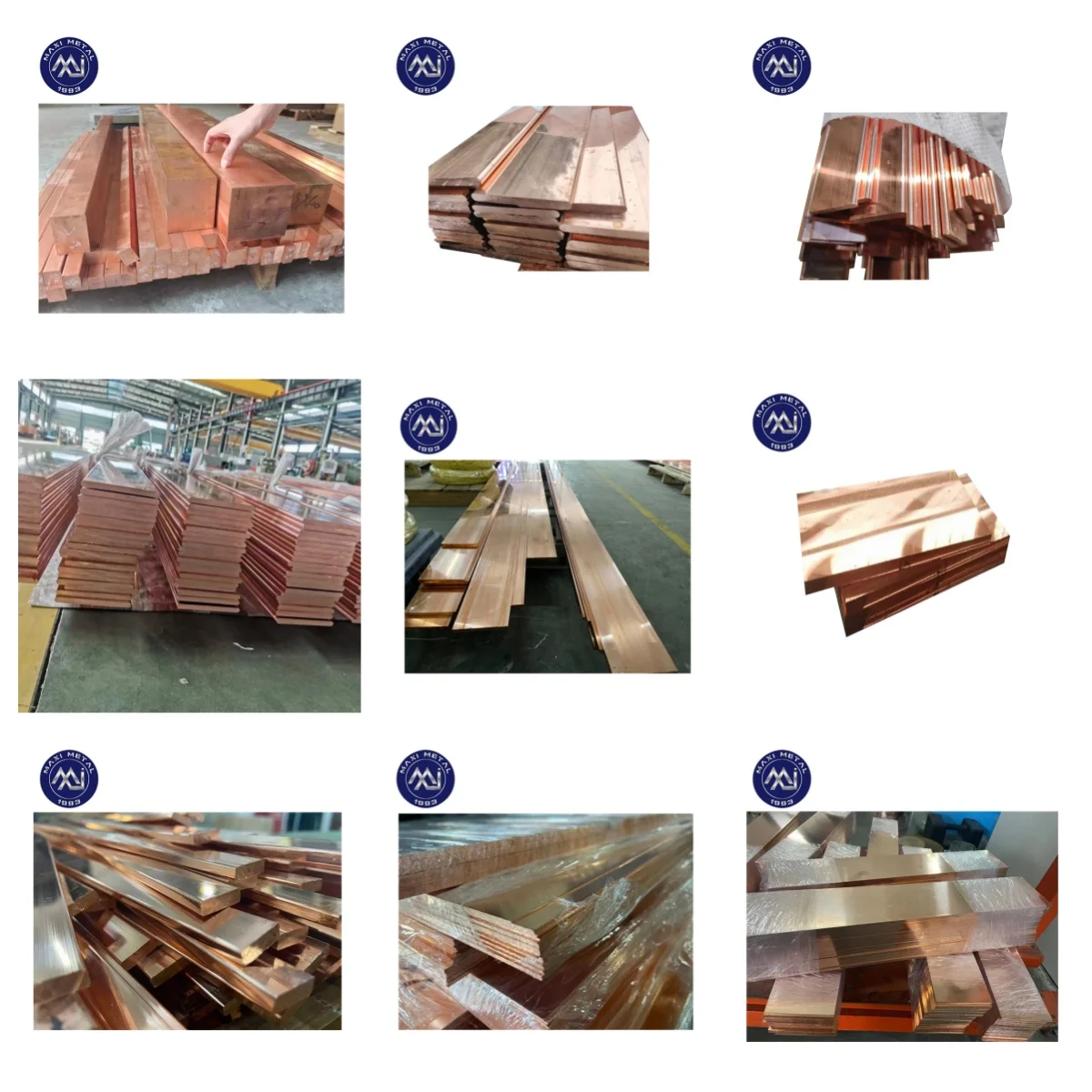 High Quality C1100 C1011 C1020 1Mm 4Mm 5Mm 99.9% Pure Square Copper Flat Bus Bar