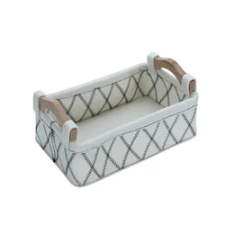 Felt Store basket Toy children baby 2021 White laundry Foldable basket optimal grey for Seller Wooden handle