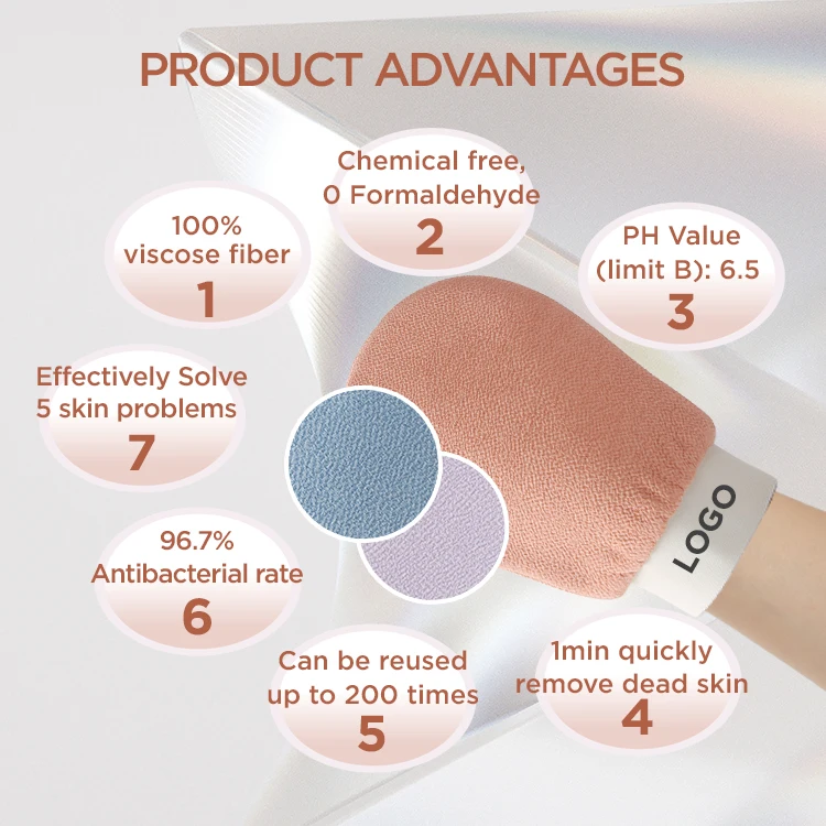 Stock Beauty Spa Massage Skin Care Scrubber Accessories Double Side Bath Shower Scrub Mitt