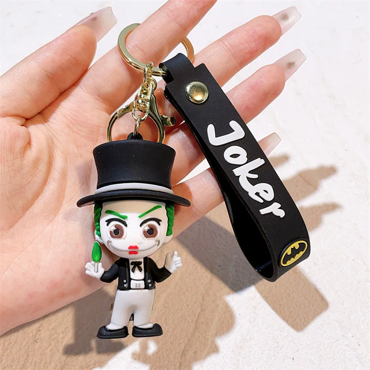 Jokers Keychain Superheros Batmans Harley Quinn Doll Car Keychain Pendant Crane Machine Small Gift
