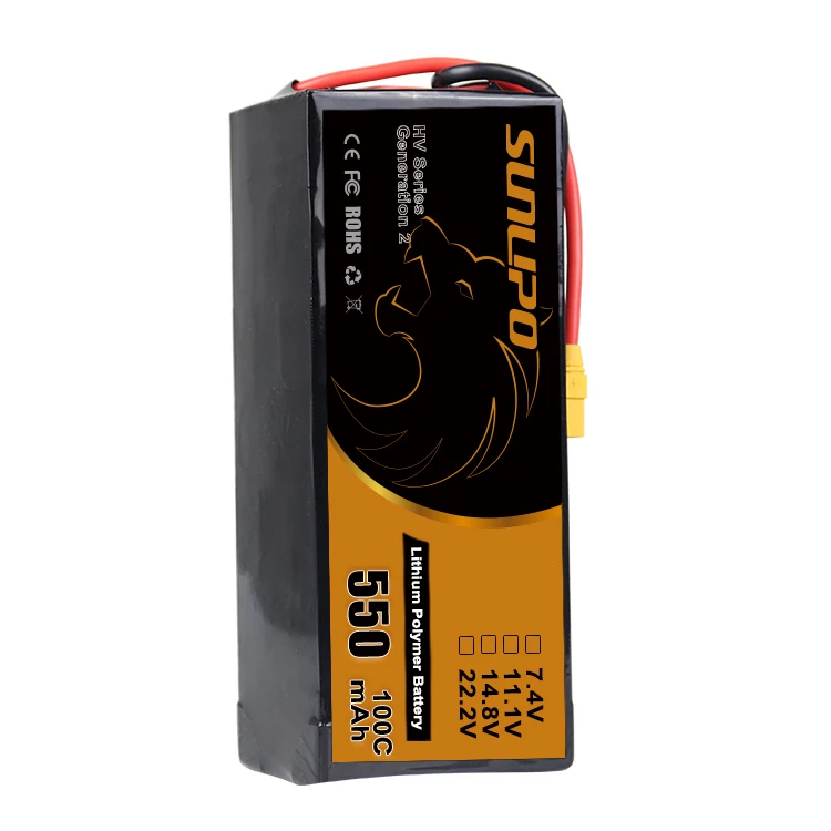 FPV Drone Battery High Capacity 550mAh 100C 3.7V Lithium Polymer Lipo 4S 5S 6S FPV Battery For Drone