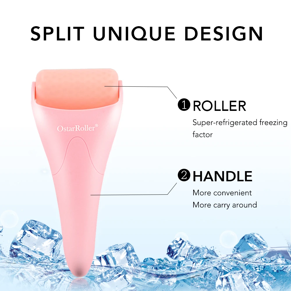 CE ISO Smooth Sunburn Cold Therapy ICE Roller Silicone ICE Roller For Face Repair Sunburn ICE Cream Cone Roller Cheap Price