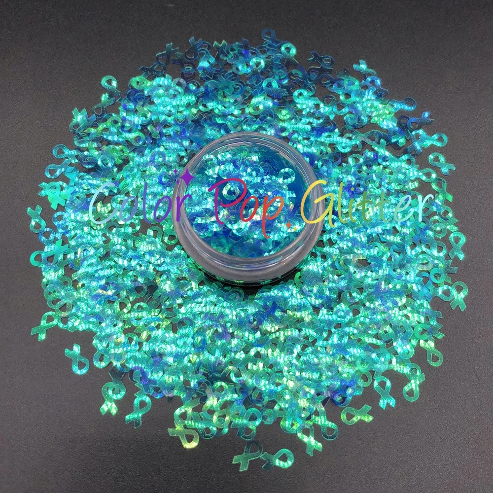 
 Bulk Polyester 6mm Ribbon Blue Rainbow Glitter for Nails Art Crafts Tumblers Decoration  