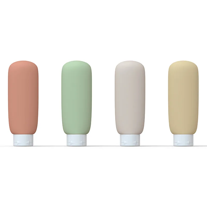 4 Pack Portable Refillable Squeeze Cosmetic Shampoo Bottle TSA Approved Travel Size Toiletries Containers Kit Travel Bottles Set