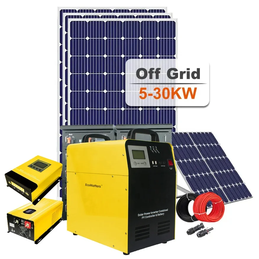 Горячая Распродажа комплект солнечных панелей 5000 Вт ВКЛ./ВЫКЛ. Сетевая солнечная панель энергосистема 5 кВт с литиевым