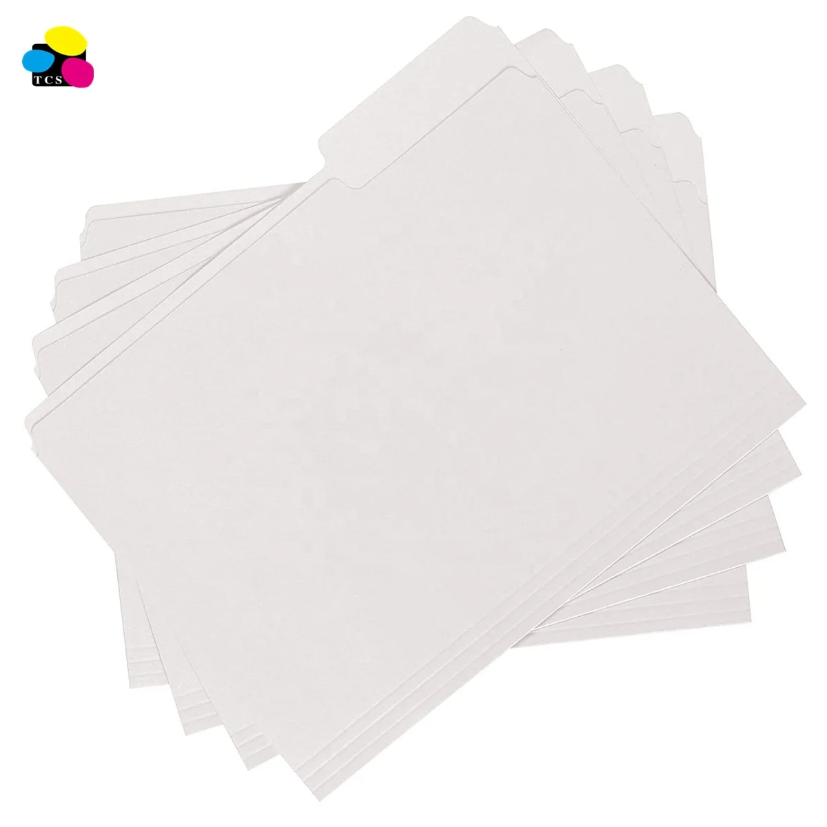 office stationary Durable 11 pt White 1/3 Cut Tab Letter Size 8.5 by 11 inches Colorful Manila file folder