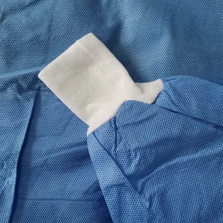 Medical protective clothes sterile gowns for surgeon, SMS/spunlace/BVB material made surgical gown
