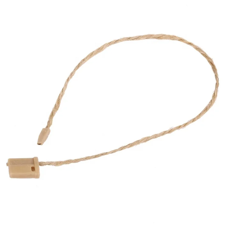 
High-Quality Strong Garment no Logo Lock Plastic Sealing Hang Tag String with Hemp Rope for Clothing 