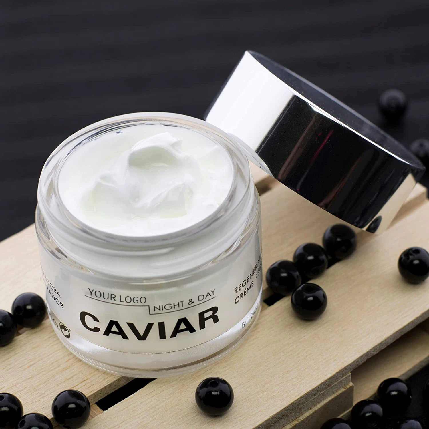 OEM ODM Private Label Best Face Hydrating Moisturizer Caviar Cream with Aloe Vera Retinol for Skin Brightening