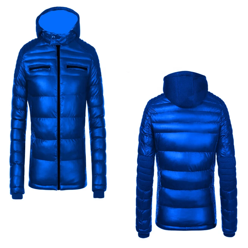 New Wholesales Custom logo OEM outdoor Quilted zip up Shiny waterproof unisex polar knitted fleece winter puffer breathable boat