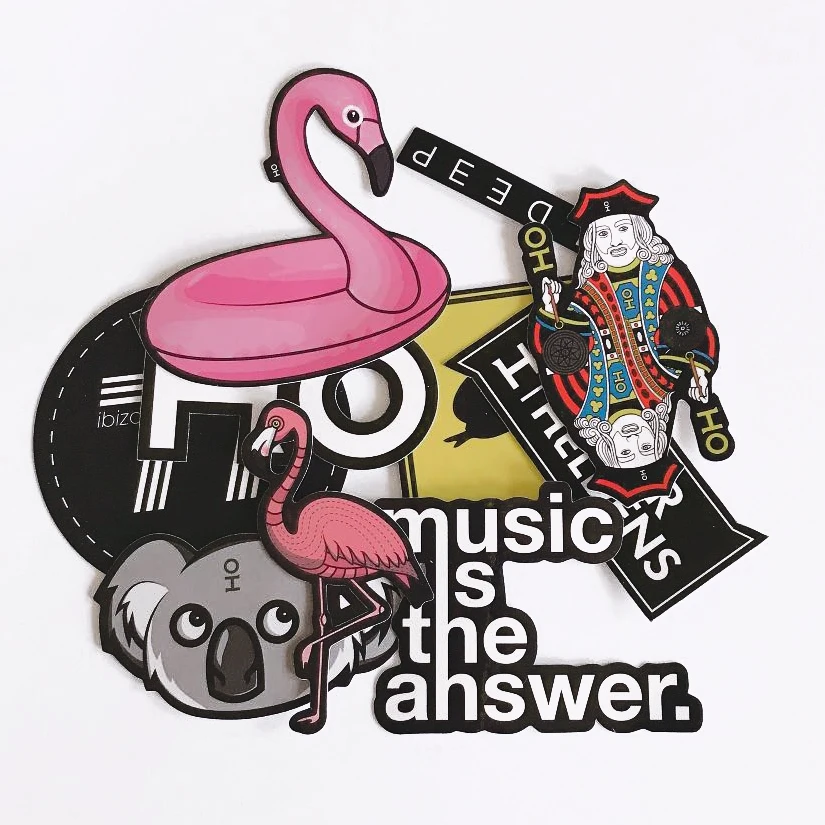 Custom Mixed Style Designs Printing Waterproof Vinyl Stickers Die Cut Label Logo Stickers Adhesive PVC Label Sticker