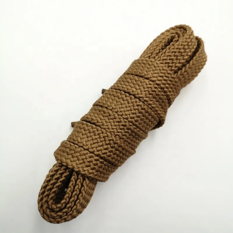 Hot selling multi colored polyester braided flat thick shoe laces