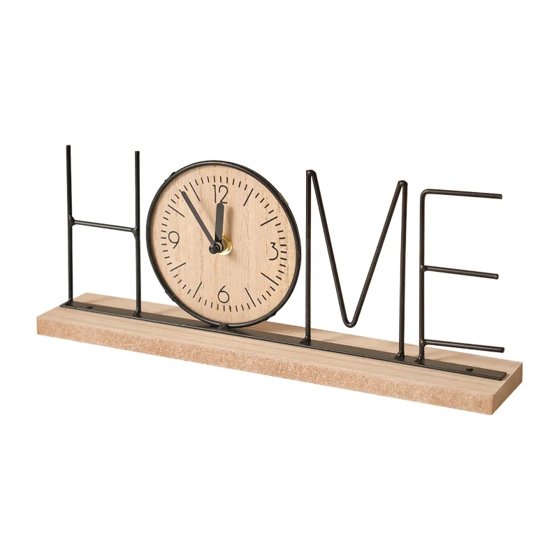 Wooden Home Decor Clock Desk & Table Clock with Stylish Design
