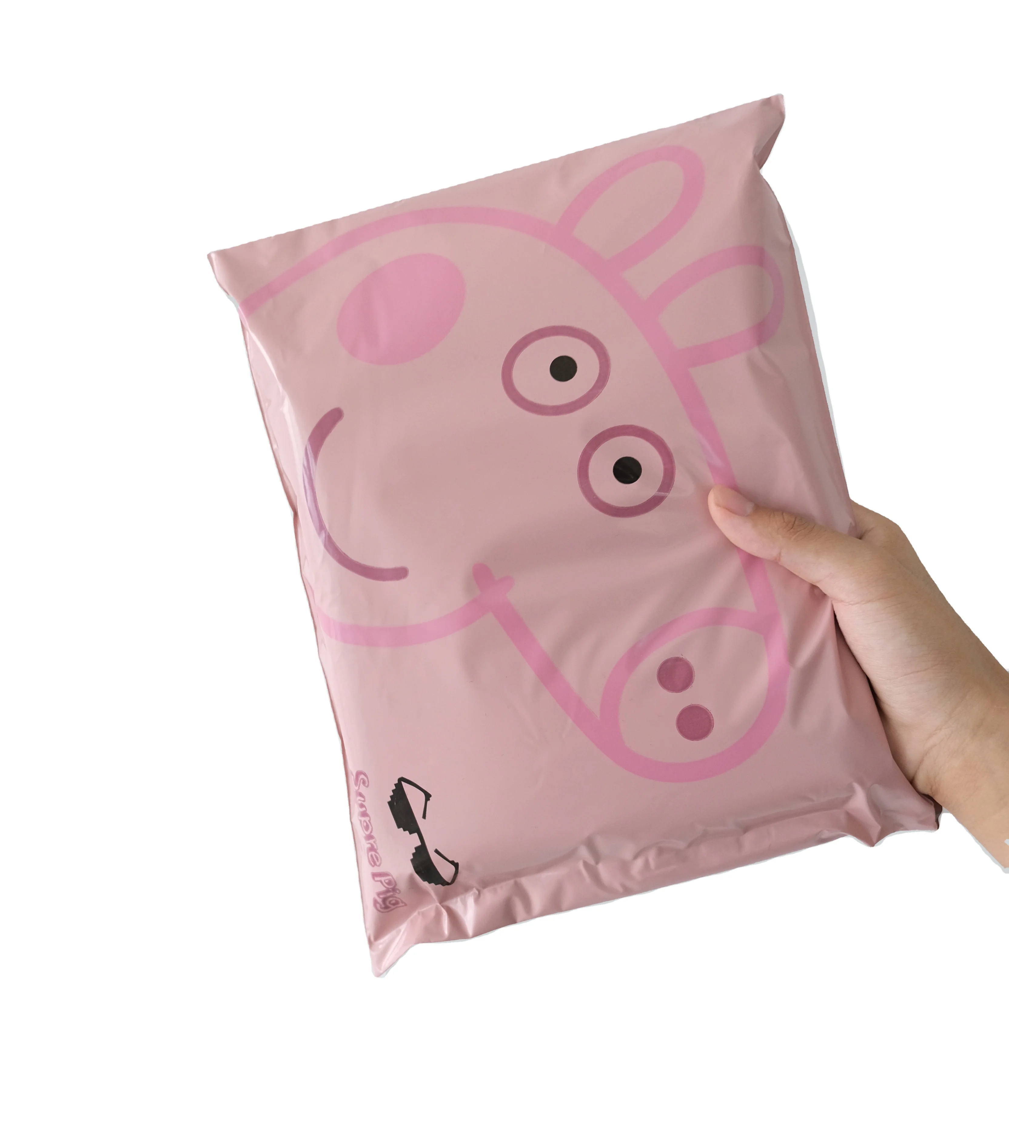 Wholesale High Quality Self Adhesive Seal Postal Poly Plastic Pink Peggy Mailer Courier shipping bags