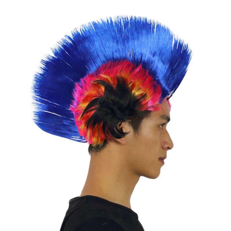 Hot Sale with excellent quantity High Fashion Football Match Decoration  Headband Cockscomb Mohawk Wig