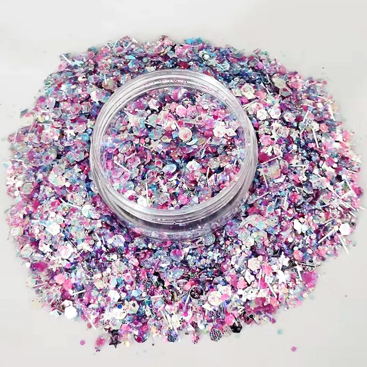 
Wholesale glitter Mixes Polyester solvent resistant Glitter for Nail 
