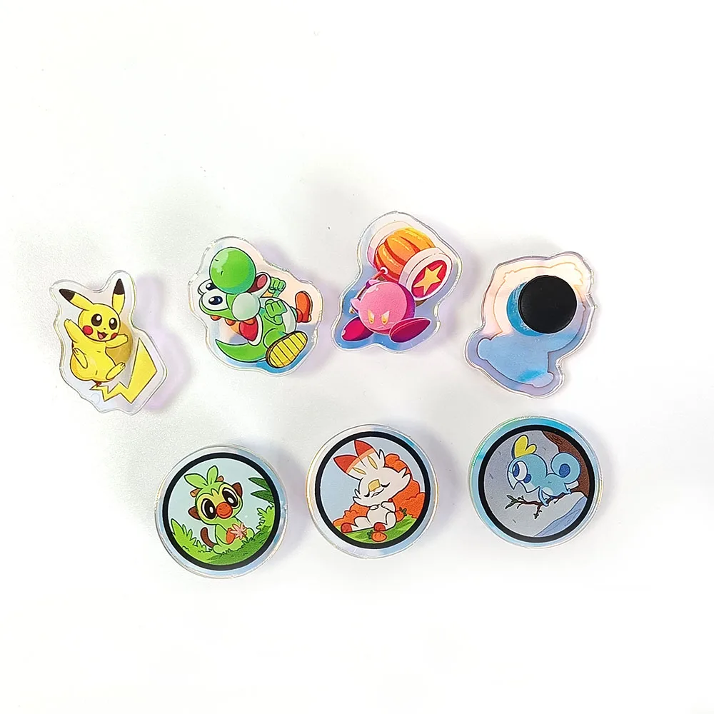 Promotional custom plastic shoe pins charm anime designs acrylic cartoon decorations charms