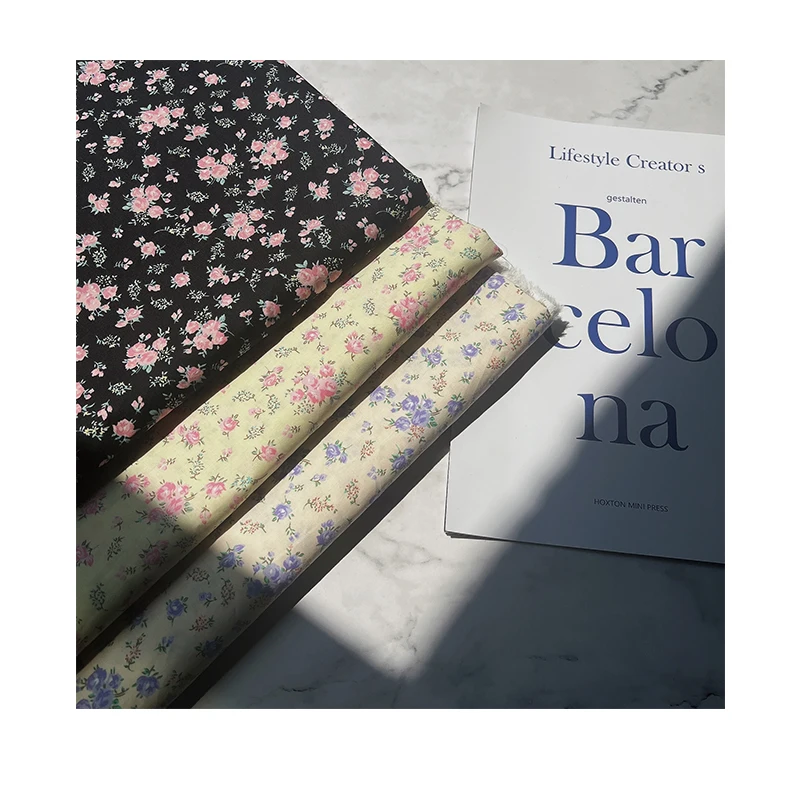 Summer new 60 oil painting style floral fabric digital printing cotton fabric dress doll shirt skirt